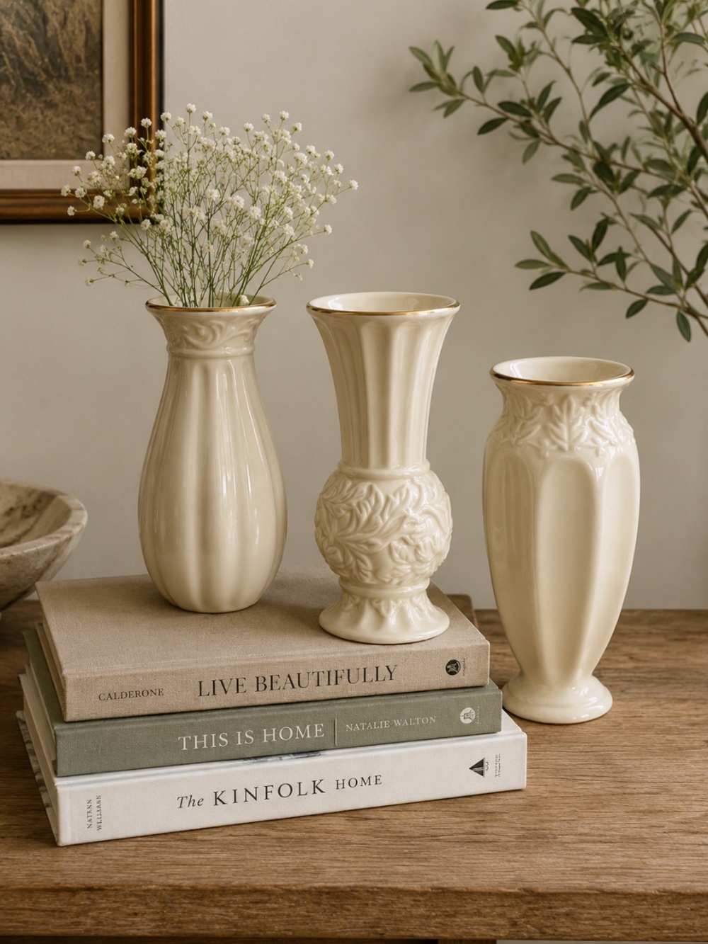3 Small Lenox Vases